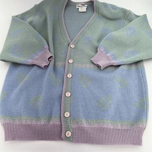 Lauren Hansen Wool Blend Pastel Cardigan Size Medium VTG